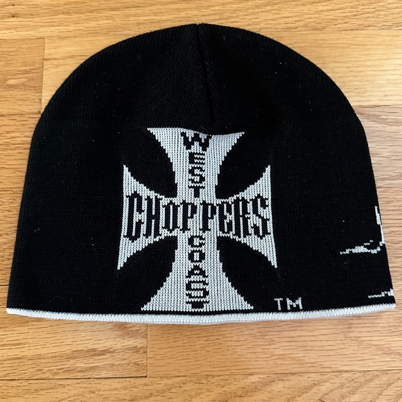 WEST COAST CHOPPERS ORIGINAL CROSS BEANIE IN BLACK **CHRISTMAS GIFT